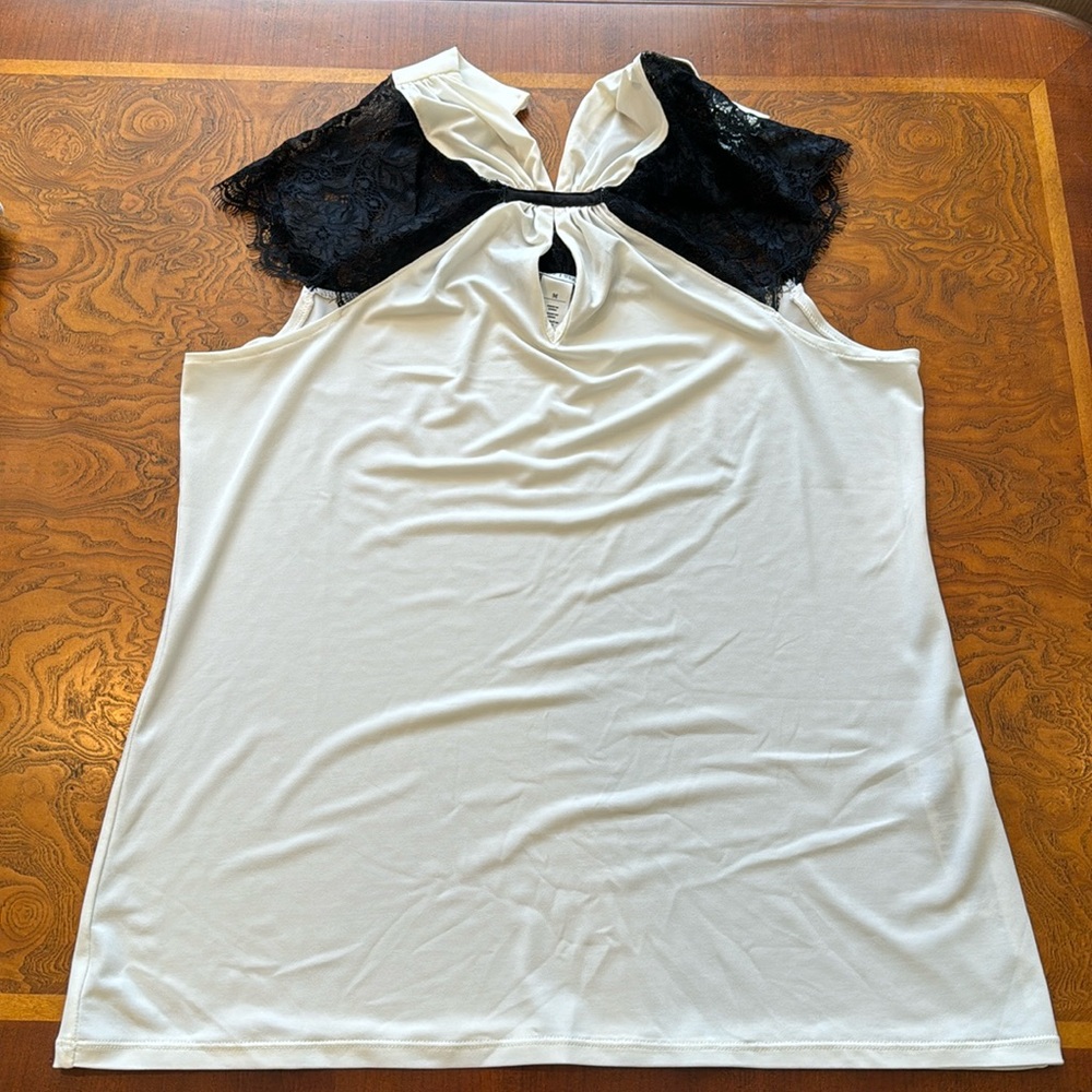 NWOT White House Black Market Lace Top Blouse